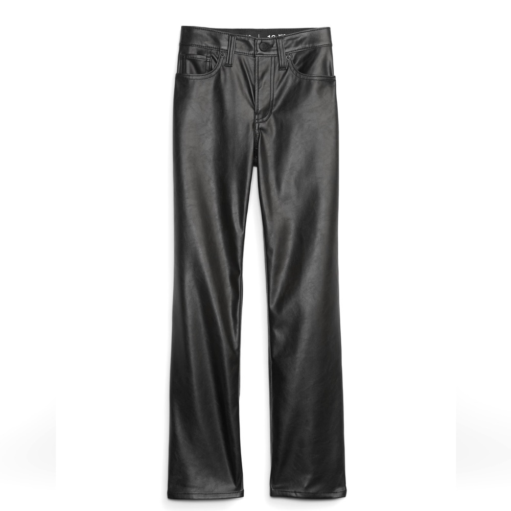 Gap Kids High Rise Faux-Leather '90s Loose Pants Size 12 **NWT**